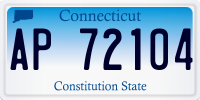 CT license plate AP72104