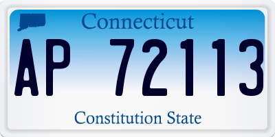 CT license plate AP72113