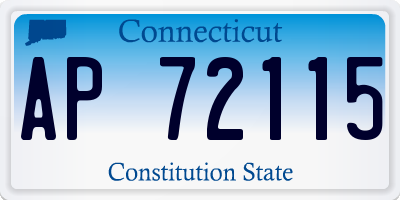 CT license plate AP72115