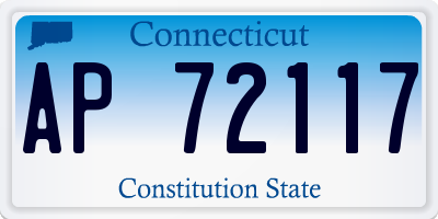 CT license plate AP72117