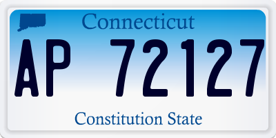 CT license plate AP72127