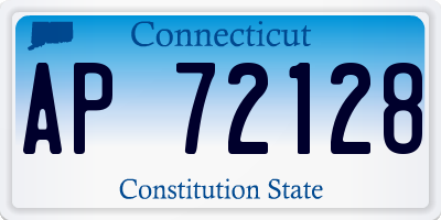 CT license plate AP72128