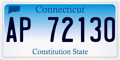 CT license plate AP72130