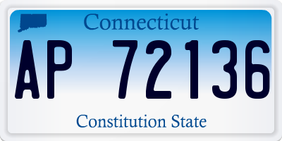 CT license plate AP72136