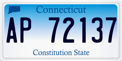 CT license plate AP72137