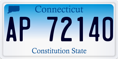 CT license plate AP72140