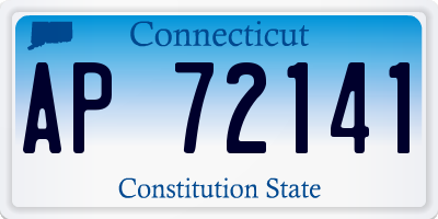 CT license plate AP72141