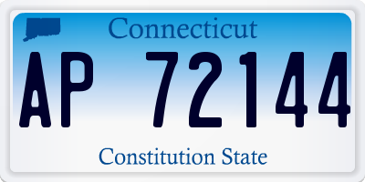 CT license plate AP72144