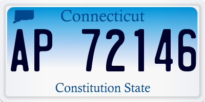 CT license plate AP72146