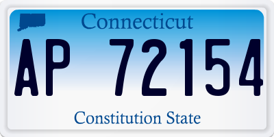 CT license plate AP72154