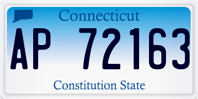 CT license plate AP72163