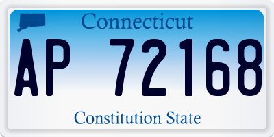 CT license plate AP72168