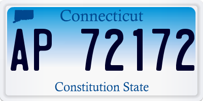 CT license plate AP72172