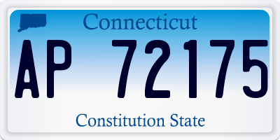 CT license plate AP72175