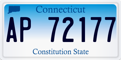 CT license plate AP72177