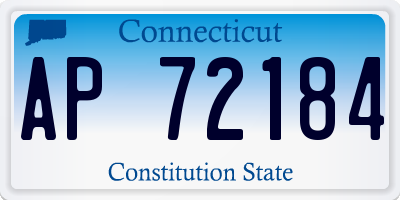 CT license plate AP72184
