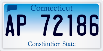 CT license plate AP72186