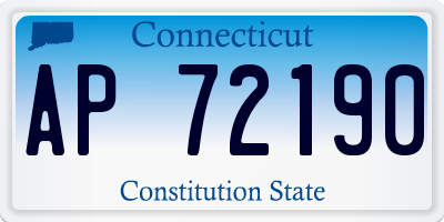 CT license plate AP72190