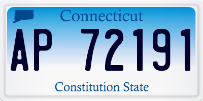 CT license plate AP72191