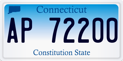 CT license plate AP72200