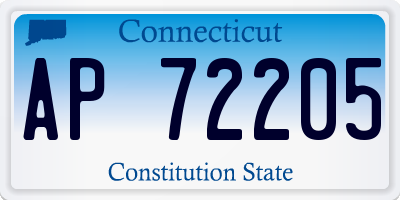 CT license plate AP72205
