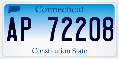 CT license plate AP72208
