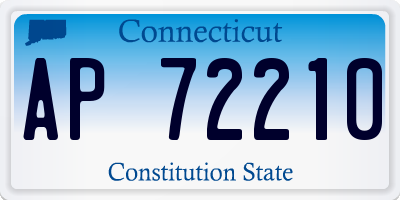CT license plate AP72210