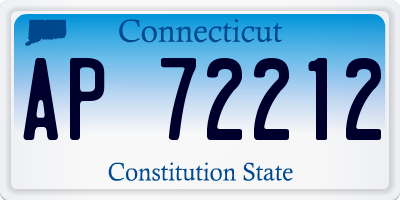 CT license plate AP72212