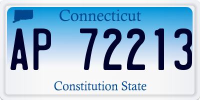 CT license plate AP72213