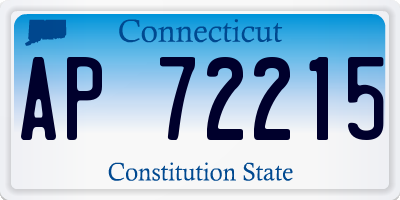 CT license plate AP72215