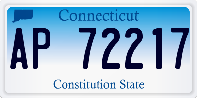 CT license plate AP72217