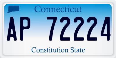 CT license plate AP72224