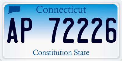 CT license plate AP72226