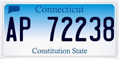 CT license plate AP72238