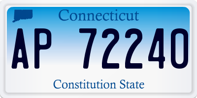 CT license plate AP72240
