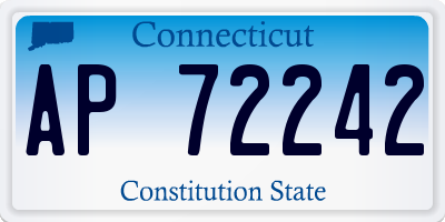 CT license plate AP72242