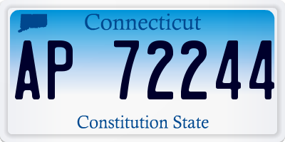 CT license plate AP72244