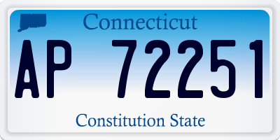 CT license plate AP72251