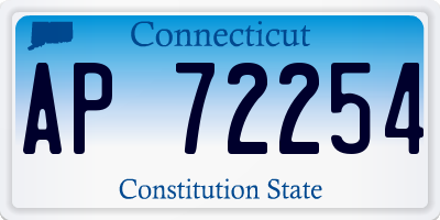 CT license plate AP72254