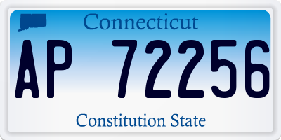 CT license plate AP72256