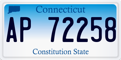 CT license plate AP72258