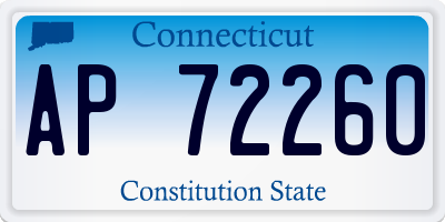 CT license plate AP72260