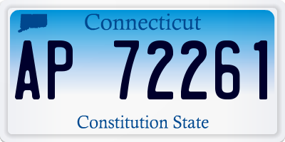 CT license plate AP72261