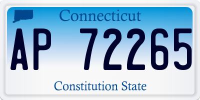 CT license plate AP72265
