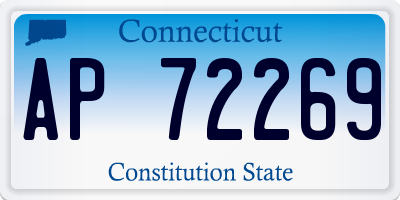 CT license plate AP72269