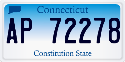CT license plate AP72278