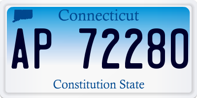 CT license plate AP72280