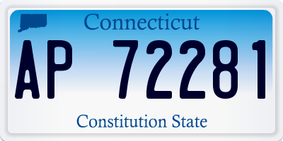 CT license plate AP72281