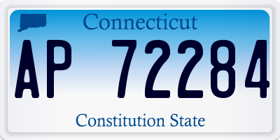 CT license plate AP72284