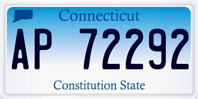 CT license plate AP72292